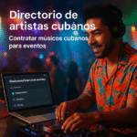 1. Dj cubano tocando en un evento con música en vivo y DJing, promoviendo artistas cubanos para eventos musicales y culturales en Cuba y el extranjero.